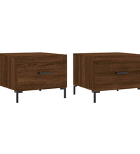 Couchtische 2 Stk. Braun Eichen-Optik 50x50x40 cm Holzwerkstoff
