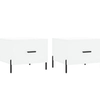 Couchtische 2 Stk. Weiß 50x50x40 cm Holzwerkstoff