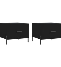 Couchtische 2 Stk. Schwarz 50x50x40 cm Holzwerkstoff