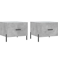 Couchtische 2 Stk. Betongrau 50x50x40 cm Holzwerkstoff