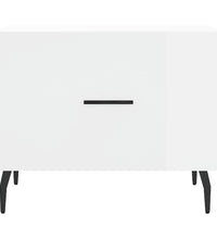 Couchtisch Hochglanz-Weiß 50x50x40 cm Holzwerkstoff