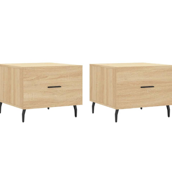 Couchtische 2 Stk. Sonoma-Eiche 50x50x40 cm Holzwerkstoff