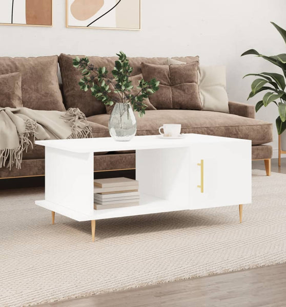 Couchtisch Weiß 90x50x40 cm Holzwerkstoff