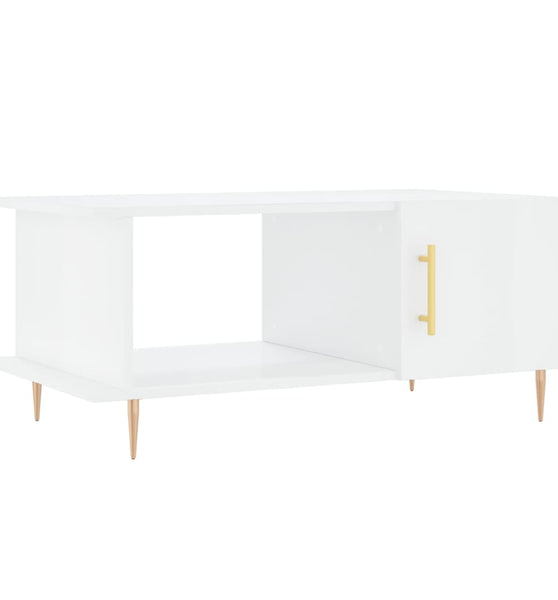 Couchtisch Hochglanz-Weiß 90x50x40 cm Holzwerkstoff