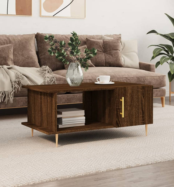 Couchtisch Braun Eichen-Optik 90x50x40 cm Holzwerkstoff