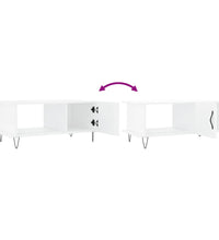 Couchtisch Hochglanz-Weiß 90x50x40 cm Holzwerkstoff