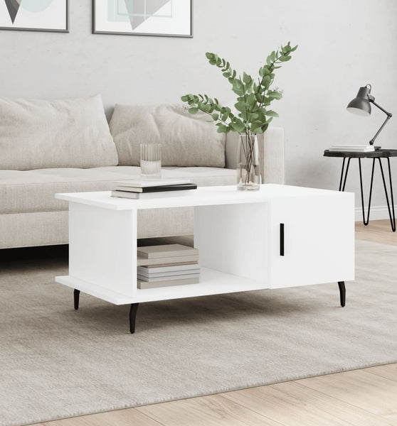 Couchtisch Weiß 90x50x40 cm Holzwerkstoff