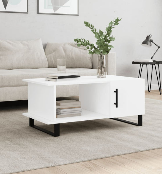 Couchtisch Weiß 90x50x40 cm Holzwerkstoff