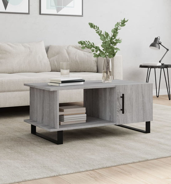 Couchtisch Grau Sonoma 90x50x40 cm Holzwerkstoff