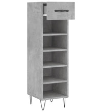 Schuhschrank Betongrau 30x35x105 cm Holzwerkstoff