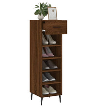 Schuhschrank Braun Eichen-Optik 30x35x105 cm Holzwerkstoff