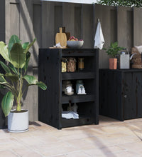 Outdoor-Küchenschrank Schwarz 55x55x92 cm Massivholz Kiefer
