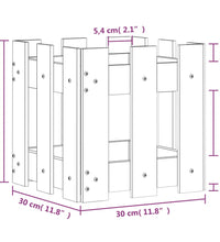 Pflanzkübel Lattenzaun-Design 30x30x30 cm Massivholz Douglasie
