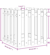 Pflanzkübel Lattenzaun-Design 50x50x50 cm Massivholz Douglasie