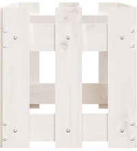 Hochbeet Lattenzaun-Design Weiß 100x30x30 cm Massivholz Kiefer