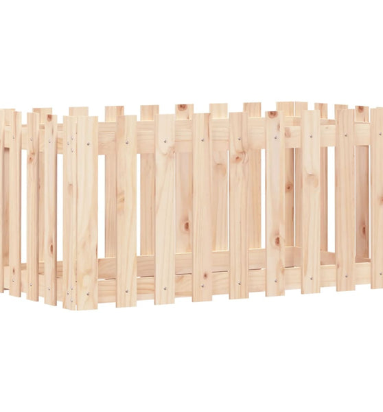 Hochbeet Lattenzaun-Design 100x50x50 cm Massivholz Kiefer