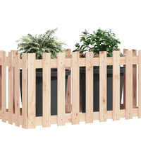 Hochbeet Lattenzaun-Design 100x50x50 cm Massivholz Kiefer