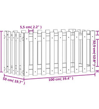 Hochbeet Lattenzaun-Design 100x50x50 cm Massivholz Douglasie