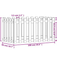 Hochbeet Lattenzaun-Design 100x50x50 cm Kiefernholz Imprägniert