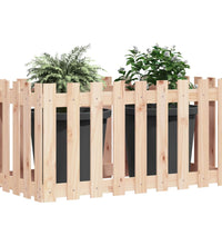Hochbeet Lattenzaun-Design 100x50x70 cm Massivholz Kiefer