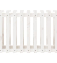 Hochbeet Lattenzaun-Design Weiß 100x50x70 cm Massivholz Kiefer