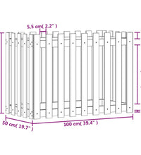 Hochbeet Lattenzaun-Design 100x50x70 cm Massivholz Douglasie