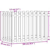 Hochbeet Lattenzaun-Design 100x50x70 cm Kiefernholz Imprägniert