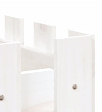 Hochbeet Lattenzaun-Design Weiß 150x30x30 cm Massivholz Kiefer