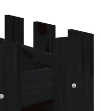 Hochbeet Latten-Design Schwarz 150x30x30 cm Massivholz Kiefer