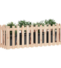 Hochbeet Lattenzaun-Design 150x50x50 cm Massivholz Kiefer