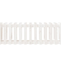 Hochbeet Lattenzaun-Design Weiß 150x50x50 cm Massivholz Kiefer
