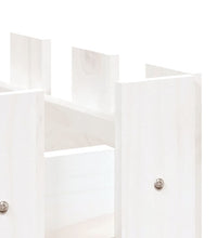 Hochbeet Lattenzaun-Design Weiß 150x50x50 cm Massivholz Kiefer