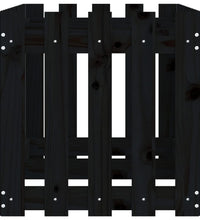 Hochbeet Latten-Design Schwarz 150x50x50 cm Massivholz Kiefer
