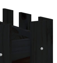 Hochbeet Latten-Design Schwarz 150x50x50 cm Massivholz Kiefer