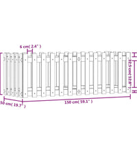 Hochbeet Lattenzaun-Design 150x50x50 cm Massivholz Douglasie