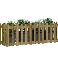 Hochbeet Lattenzaun-Design 150x50x50 cm Kiefernholz Imprägniert