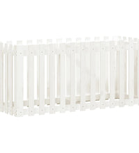 Hochbeet Lattenzaun-Design Weiß 150x50x70 cm Massivholz Kiefer
