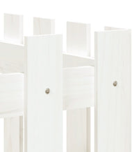 Hochbeet Lattenzaun-Design Weiß 150x50x70 cm Massivholz Kiefer
