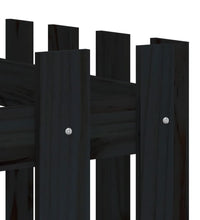 Hochbeet Latten-Design Schwarz 150x50x70 cm Massivholz Kiefer