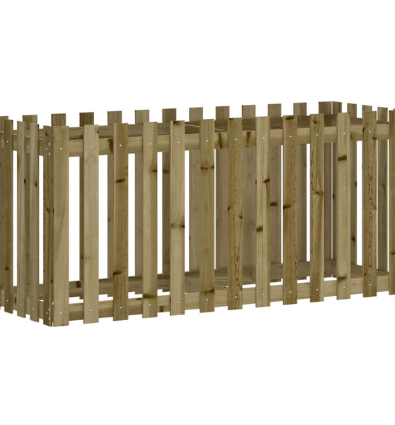 Hochbeet Lattenzaun-Design 150x50x70 cm Kiefernholz Imprägniert