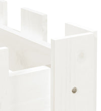 Hochbeet Lattenzaun-Design Weiß 200x30x30 cm Massivholz Kiefer