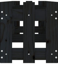 Hochbeet Latten-Design Schwarz 200x30x30 cm Massivholz Kiefer