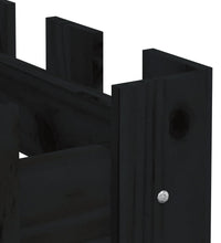 Hochbeet Latten-Design Schwarz 200x30x30 cm Massivholz Kiefer