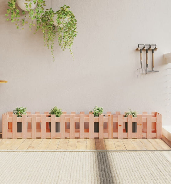 Hochbeet Lattenzaun-Design 200x30x30 cm Massivholz Douglasie