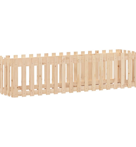 Hochbeet Lattenzaun-Design 200x50x50 cm Massivholz Kiefer