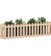 Hochbeet Lattenzaun-Design 200x50x50 cm Massivholz Kiefer