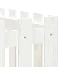 Hochbeet Lattenzaun-Design Weiß 200x50x50 cm Massivholz Kiefer
