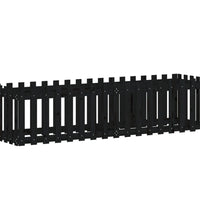 Hochbeet Latten-Design Schwarz 200x50x50 cm Massivholz Kiefer