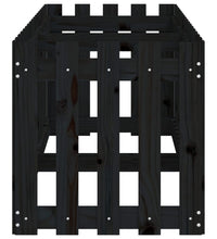 Hochbeet Latten-Design Schwarz 200x50x50 cm Massivholz Kiefer