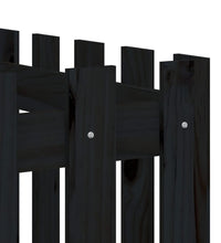 Hochbeet Latten-Design Schwarz 200x50x50 cm Massivholz Kiefer